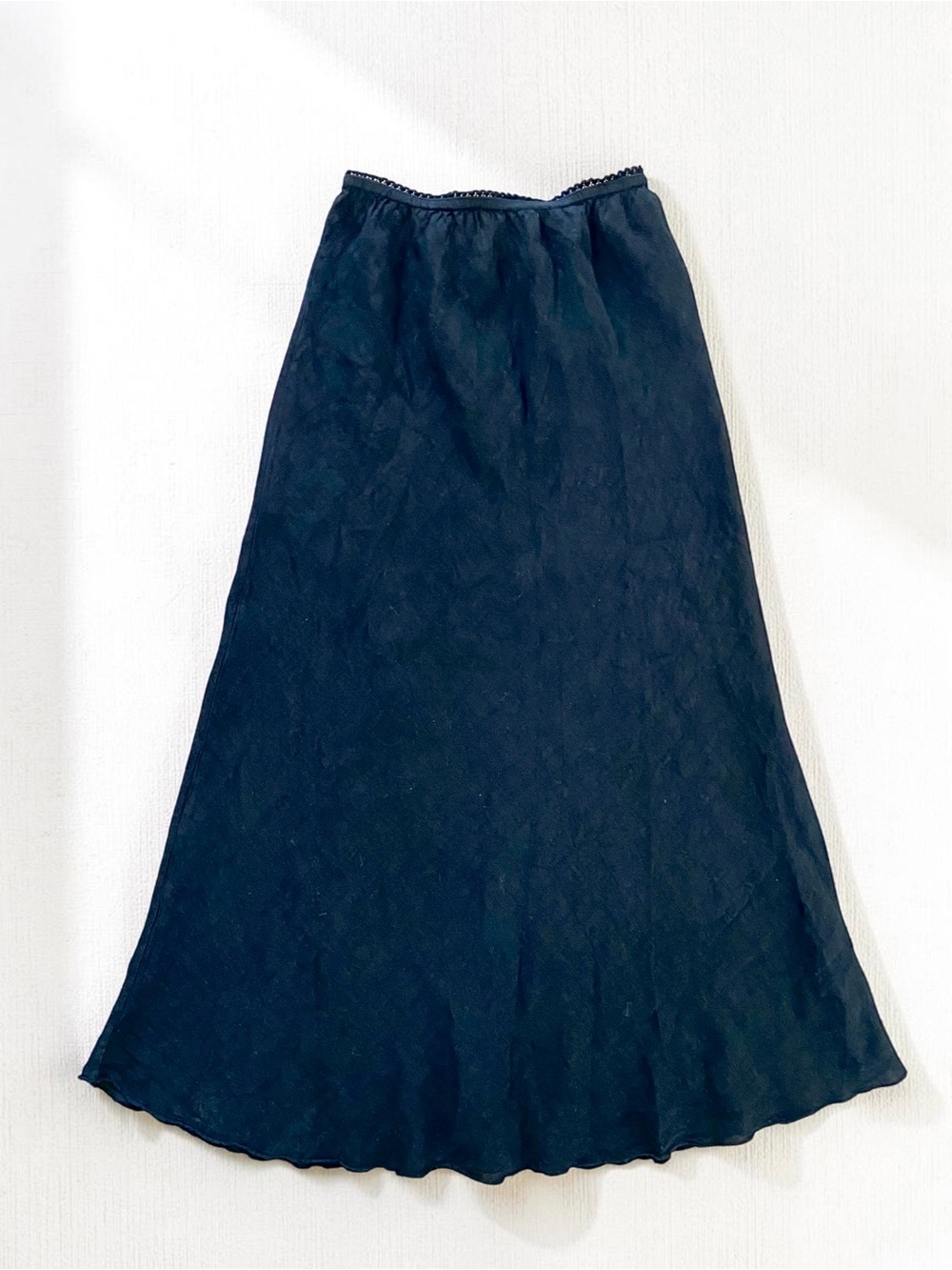 botanik Bias Cut Long Linen Skirt
